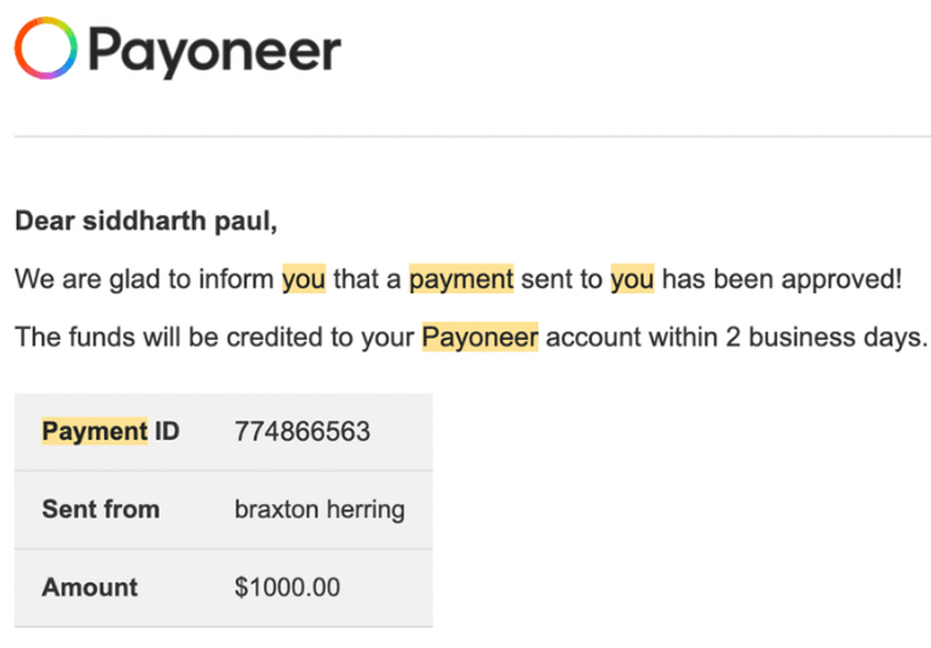 Payment proof 7