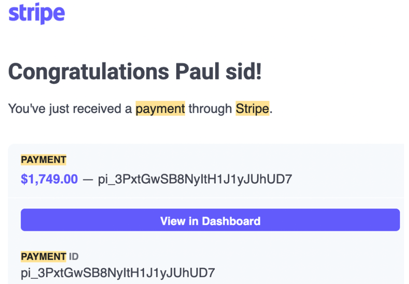 Payment proof 18