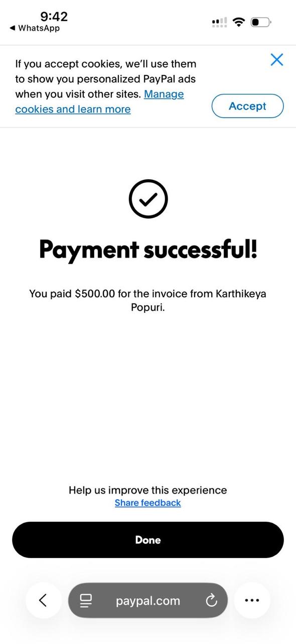 Payment received proof 5